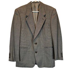 Vestimenta Italian Men's L Wool Blend Blazer 2 button closure light brown